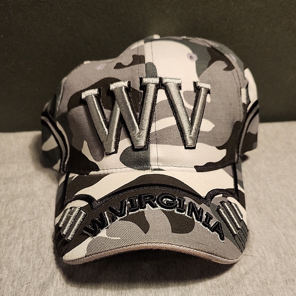 City Hunter Other - City Hunter West Virginia Black and Grey Camo Velcroback Hat